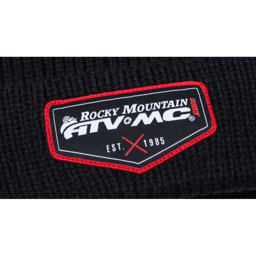 Rocky Mountain ATV/MC Logo Patch Beanie One Size Fits All Black#mpn_191-266-0001