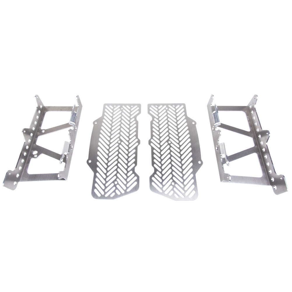 7602 Racing Radiator Braces with Guards Brushed Aluminum#mpn_KTM-RB04-A