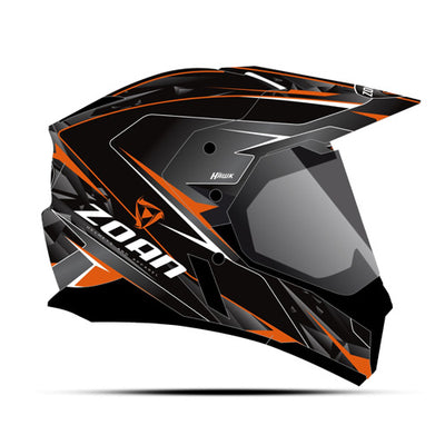 ZOAN SYNCHRONY DUAL SPORT HELMET, HAWK, ORANGE -3XL#mpn_521-589SN