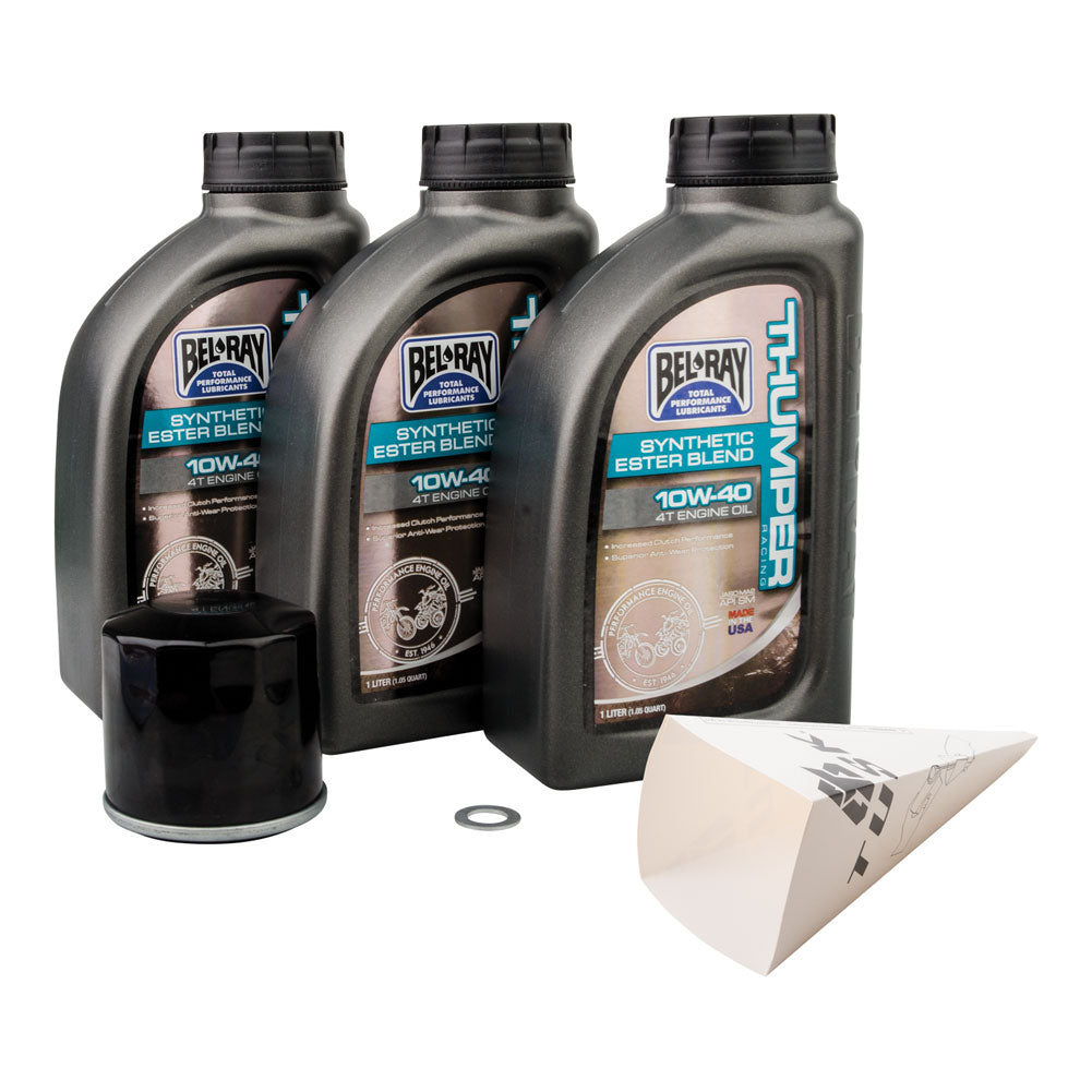 Tusk 4-Stroke Oil Change Kit Bel-Ray Thumper Synthetic Blend 10W-40 For YAMAHA KODIAK 450 4x4 EPS SE 2022-2023 #15298600610048-be7c7a