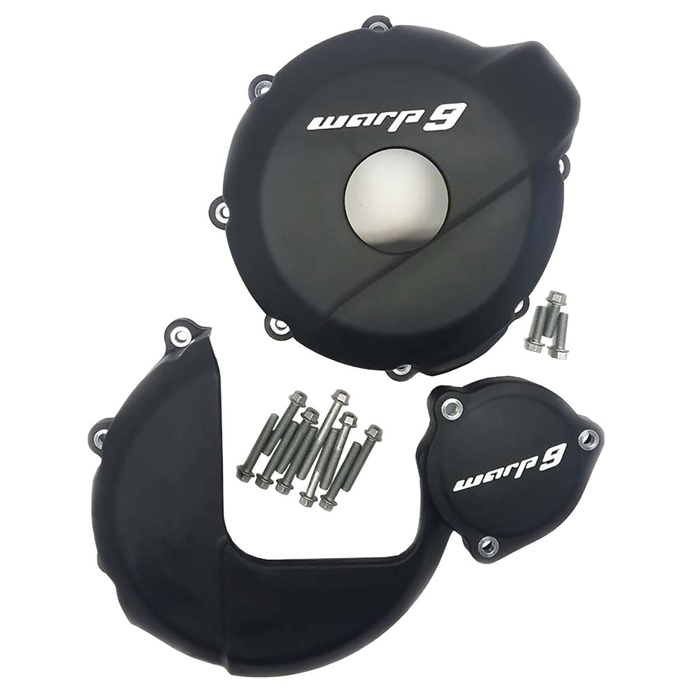 Warp 9 Engine Case Guards Black#mpn_91-DRCASE