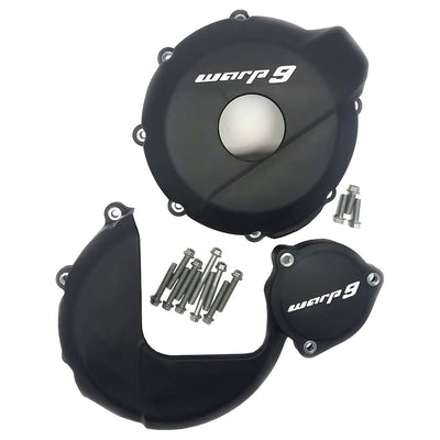 Warp 9 Engine Case Guards Black#mpn_91-DRCASE